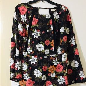 Floral Copper Key Dress